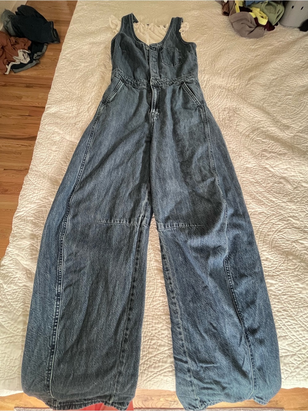 Universal Thread Blue Denim Jumpsuit Romper - Picture 4 of 7